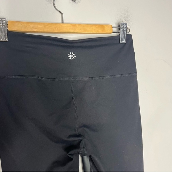 Athleta Gleam Faux Leather Front Panel Mid Rise Leggings Black, Size XS - Picture 10 of 15